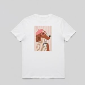 T-shirt mulher Cão Boina